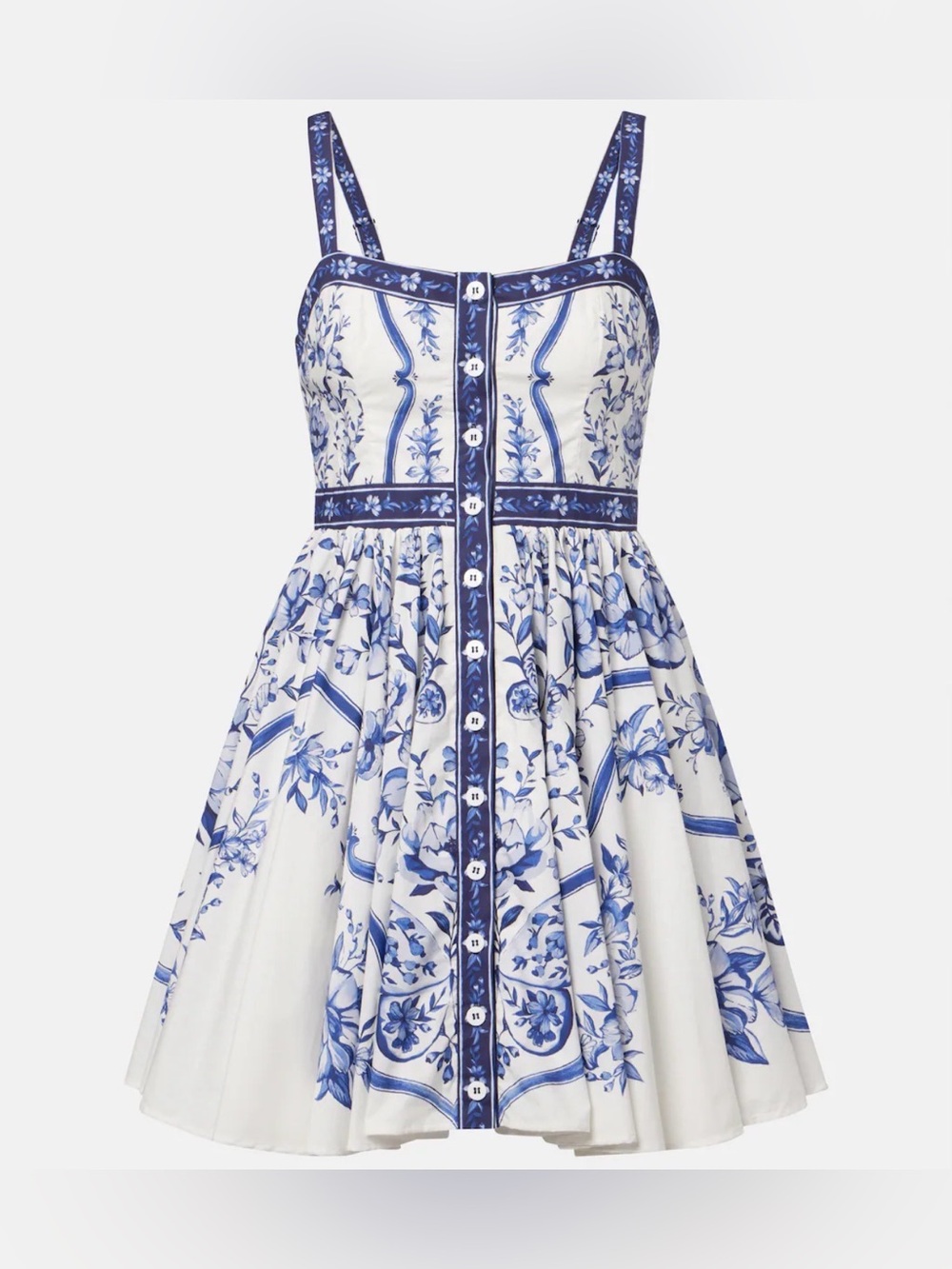 Farm Rio Porcelain Garden Organic Cotton Mini Dress XL NWT